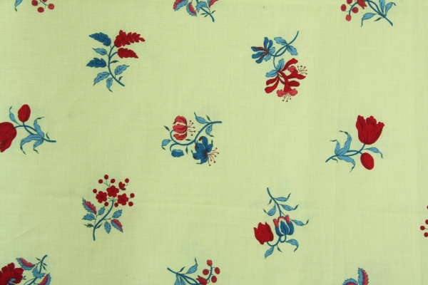 THE LETTERS ヨーロッパのリネン オランダ　Chintz fabric【RED FLOWER】　140×50cm