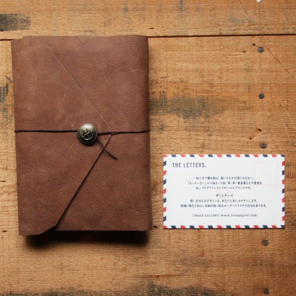 【St.Japonism】 レザーノートカバー LEATHER COVER NOTE パルプノート付き