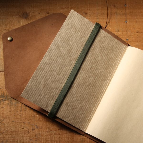 【St.Japonism】 レザーノートカバー LEATHER COVER NOTE パルプノート付き