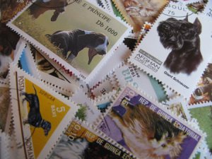 画像1: ★STEP1★世界の古切手シリーズ　イヌ 10枚セット