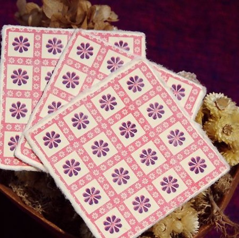 画像5: ★STEP1★手漉き和紙　耳付きコースター カラフル　5枚入り (5)