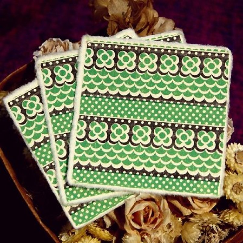 画像2: ★STEP1★手漉き和紙　耳付きコースター カラフル　5枚入り (2)