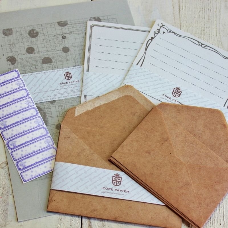 画像1: CAFEPAPIER お手紙セット (1)