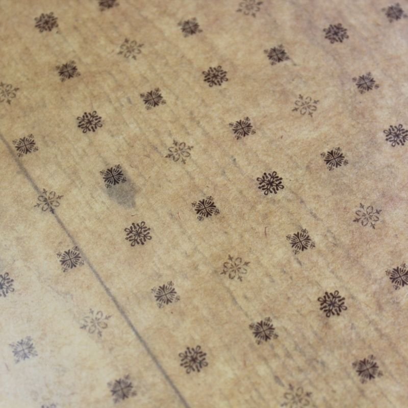 画像2: 30%OFF ロー引き包装紙 チェコ柄 オイルペーパー (2)