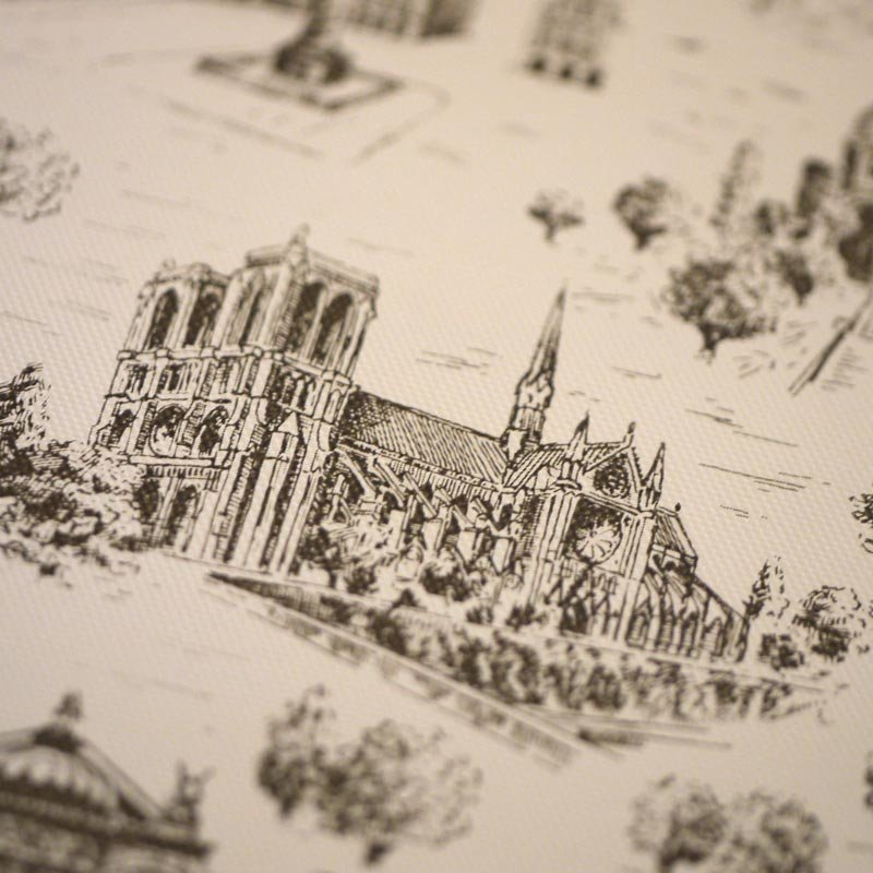 画像2: デコレーションペーパー toile de jouy 教会 (2)
