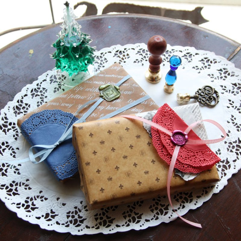 画像4: ★STEP3★カフェパピエ オリジナル 封蝋 20mm  木の葉アルファベット 切手枠 (4)