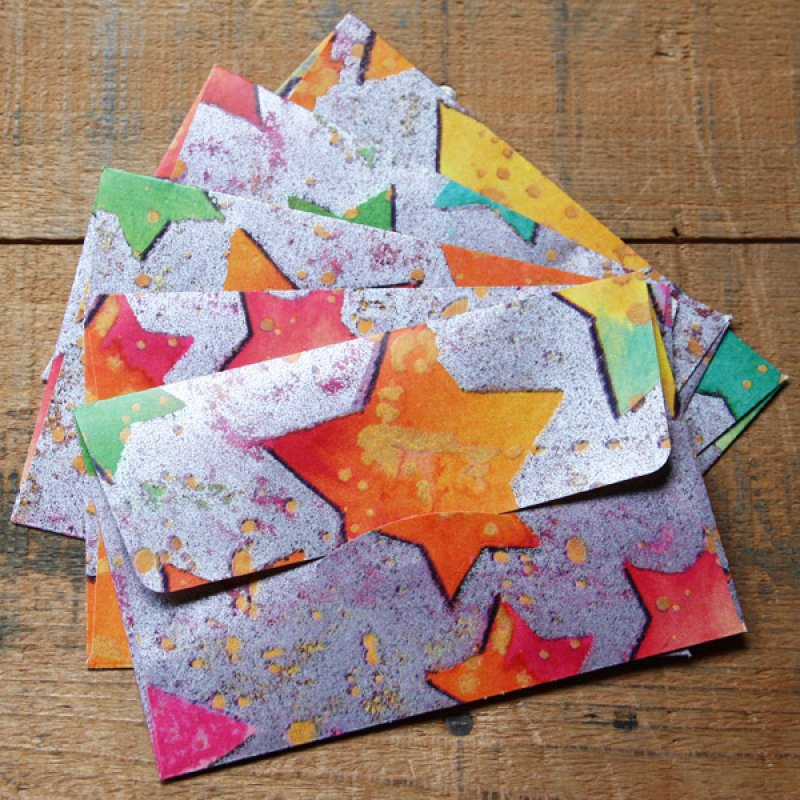 画像2: THE LETTERS ドイツの包装紙封筒 スターA (2)