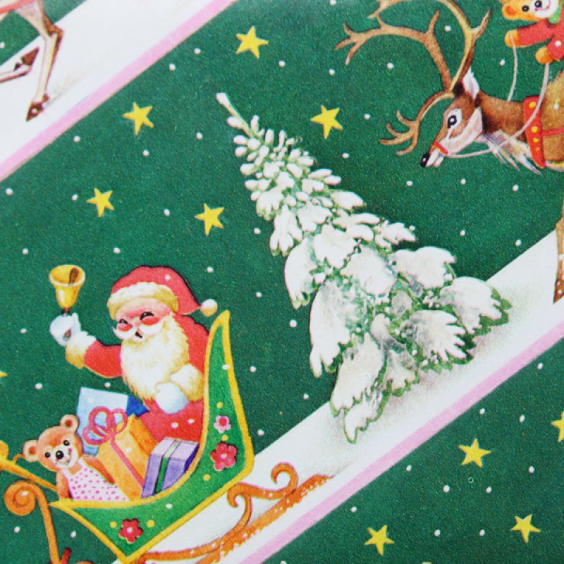 画像4: THE LETTERS ドイツの包装紙封筒 サンタとトナカイ (4)