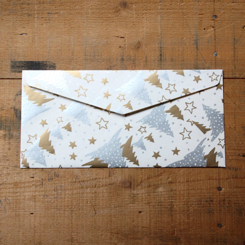 画像5: THE LETTERS ドイツの包装紙封筒 星とツリー (5)
