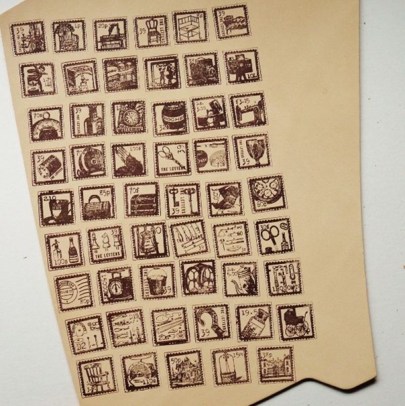 画像2: ★STEP3★THE LETTERS 切手スタンプ アンティークモチーフ (2)
