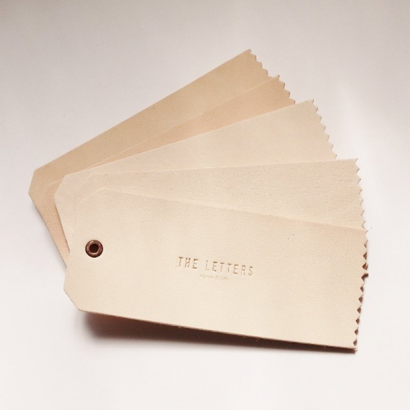 画像4: ★STEP3★ THE LETTERS 本革ハギレシリーズ 革荷札L (4)