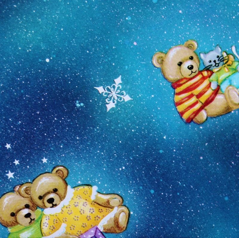 画像2: THE LETTERS ドイツの包装紙封筒 夜空のベア (2)