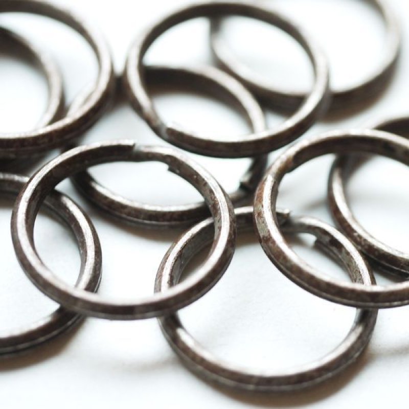 画像2: ★STEP3★ THE LETTERS オリジナル赤錆メッキ 二重リング (2)