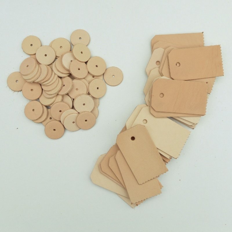 画像3: ★STEP3★ THE LETTERS 本革ハギレシリーズ　レザー封緘ボタンフラワー・革荷札　お徳用セット (3)