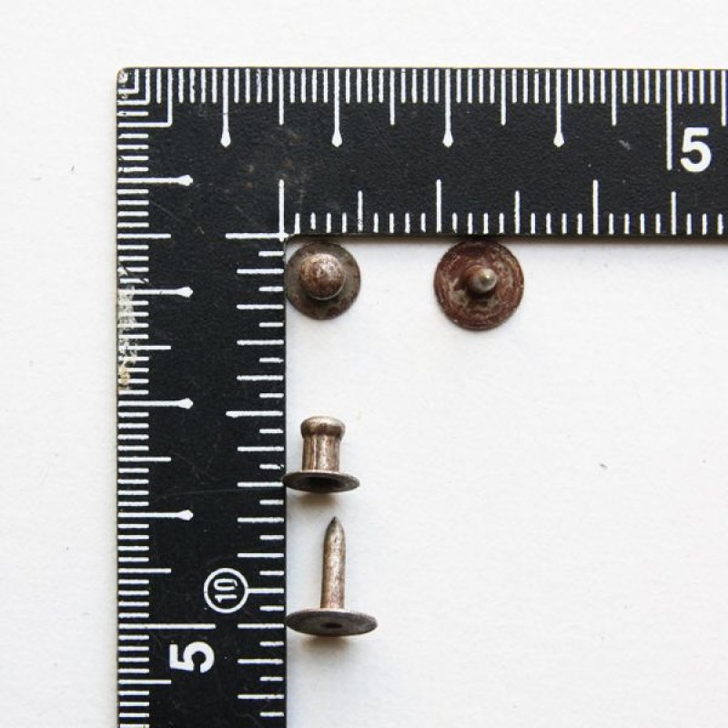 画像3: ★STEP3★ THE LETTERS オリジナル赤錆メッキ ギボシリベット　エリ芯ホック (3)