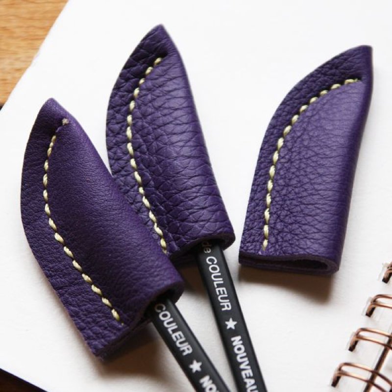 画像2: ★STEP2★ THE LETTERS 本革ハギレシリーズ レザーペンキャップ ヴァイオレット (2)