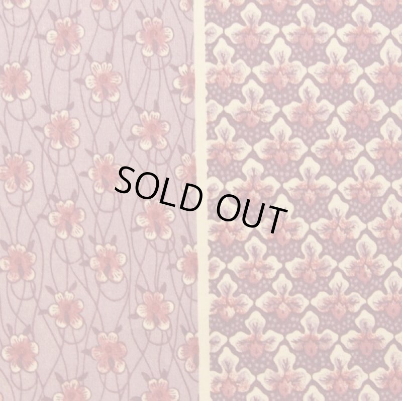 画像1: THE LETTERS ヨーロッパのリネン オランダ　Chintz fabric【Ducth Garden 】PURPLE　140×50cm (1)