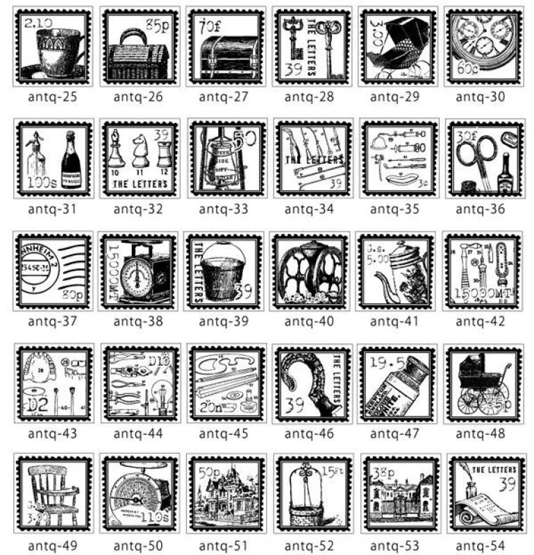 画像4: ★STEP3★THE LETTERS 切手スタンプ アンティークモチーフ (4)