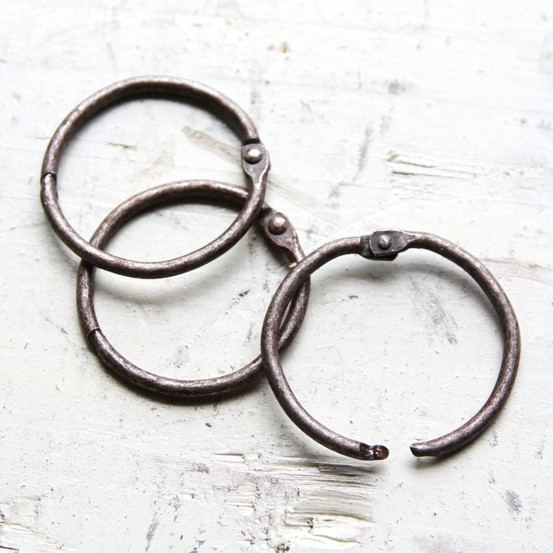 画像1: ★STEP3★ THE LETTERS オリジナル赤錆メッキ カードリング 30mm　5個入 (1)