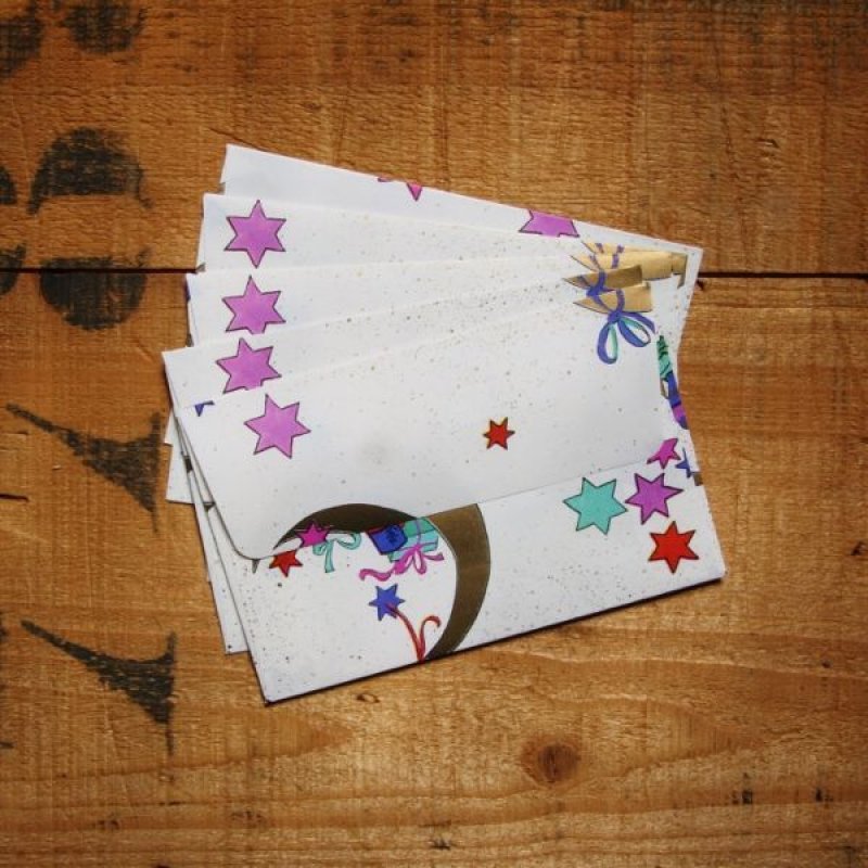 画像4: ドイツの包装紙封筒 星と月とプレゼント (4)