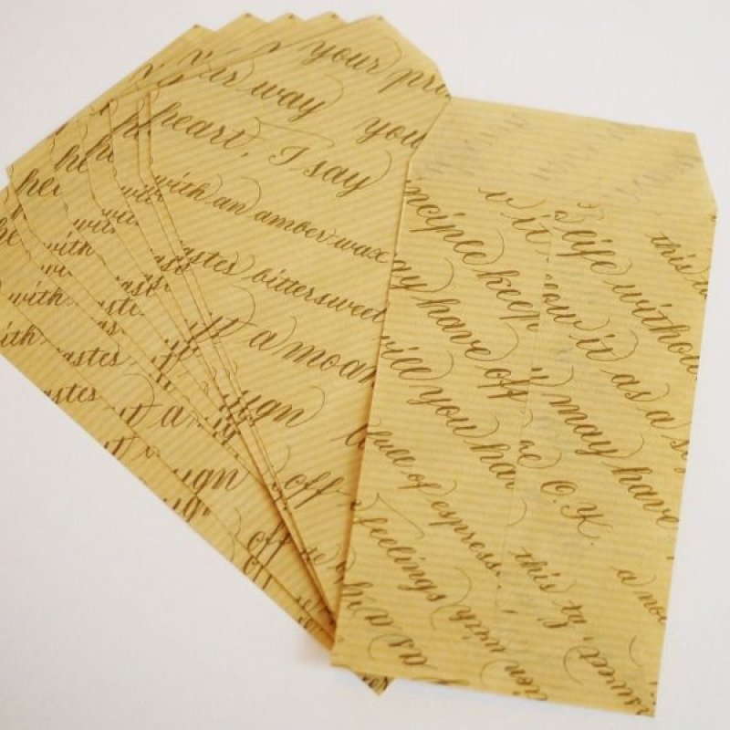 画像4: 30%OFF 筋入り茶紙包装紙　カリグラフィー柄 ポチ袋つき (4)