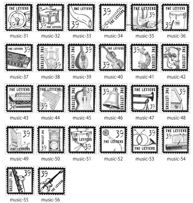 画像3: ★STEP3★THE LETTERS 切手スタンプ 音楽 (3)