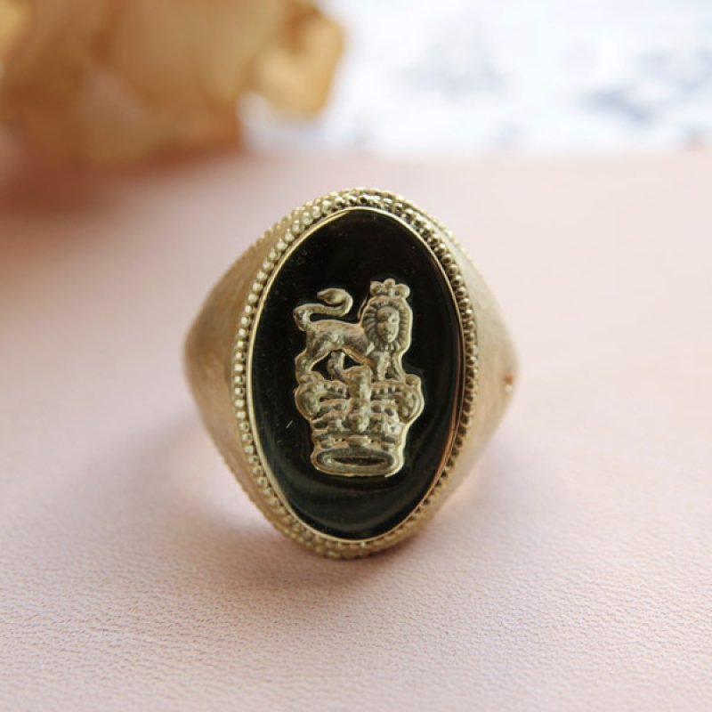 画像4: SEALING WAX SIGNET RING  CROWN&LION 〜王冠とライオン〜   (4)