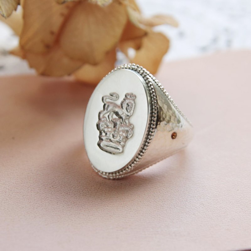 画像5: SEALING WAX SIGNET RING  CROWN&LION 〜王冠とライオン〜   (5)