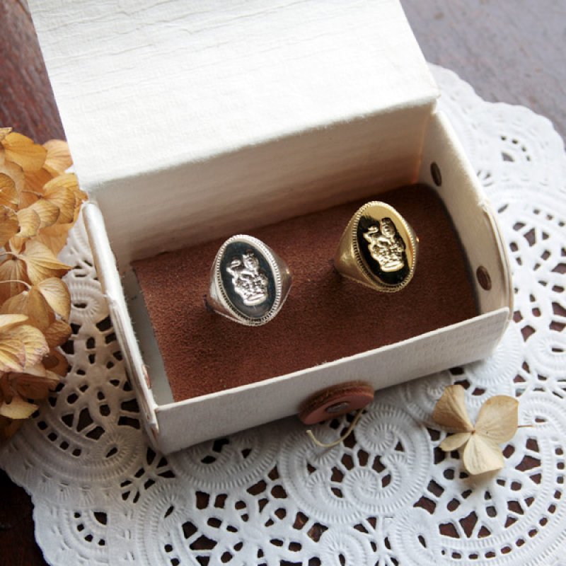 画像3: SEALING WAX SIGNET RING  CROWN&LION 〜王冠とライオン〜   (3)