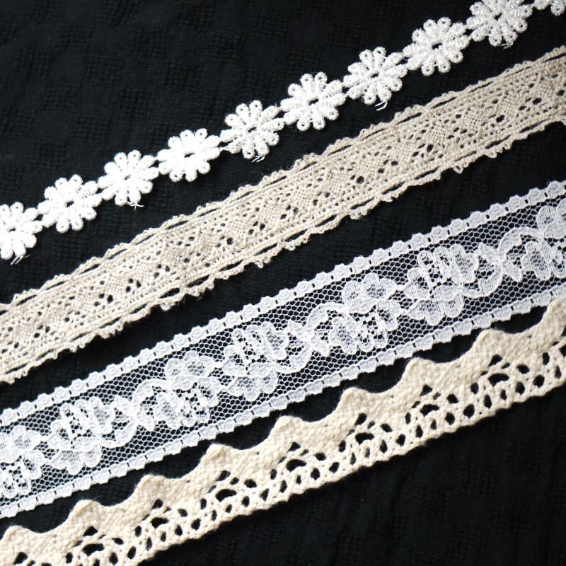 画像2: 手芸用トーションレース はぎれセット (2)