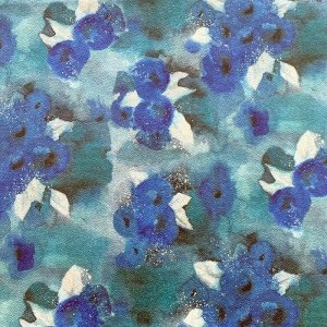 画像1: ドイツのシルキーペーパー 青いお花