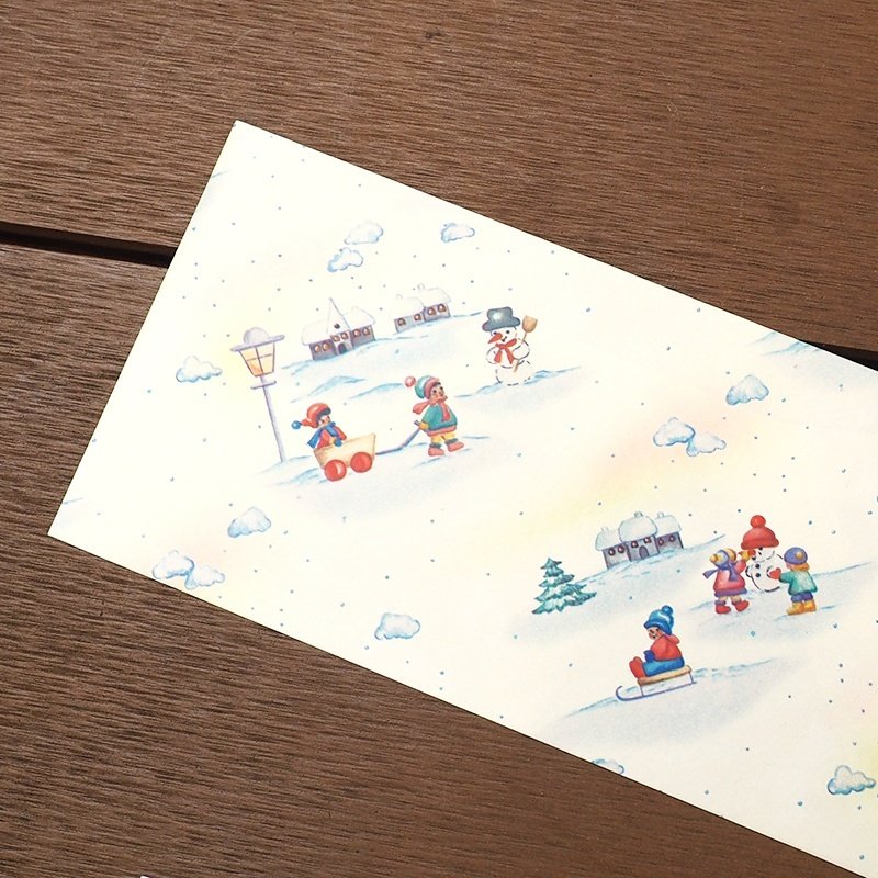 画像2: THE LETTERS ドイツの包装紙封筒 雪景色B (2)
