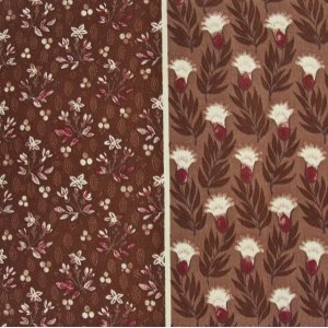 画像: THE LETTERS ヨーロッパのリネン オランダ　Chintz fabric【Ducth Garden 】BROWN　140×50cm