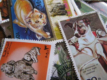画像: ★STEP1★世界の古切手シリーズ　犬とネコ　10枚セット