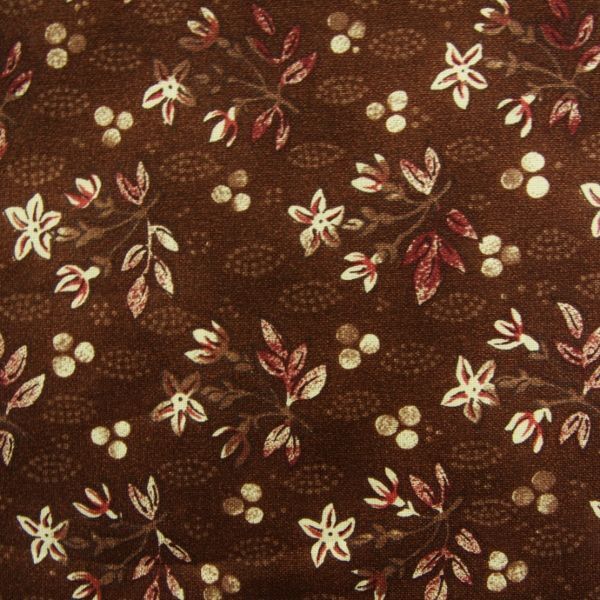 画像2: THE LETTERS ヨーロッパのリネン オランダ　Chintz fabric【Ducth Garden 】BROWN　140×50cm