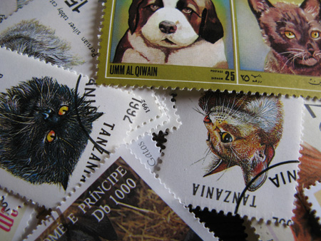 画像: ★STEP1★世界の古切手シリーズ　犬とネコ　10枚セット