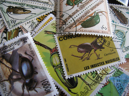 画像1: ★STEP1★世界の古切手シリーズ　昆虫  10枚セット