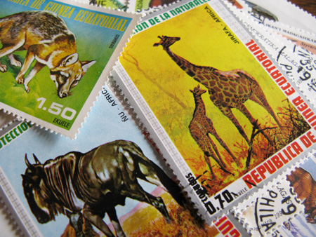 画像1: ★STEP1★世界の切手シリーズ　動物 10枚セット