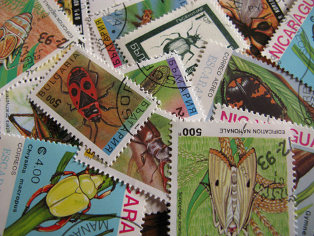 画像: ★STEP1★世界の古切手シリーズ　昆虫  10枚セット