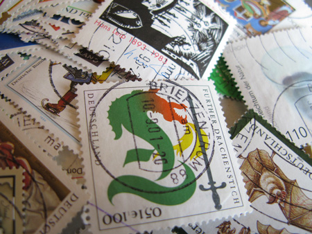 画像: ★STEP1★ドイツ　キューバ　チェコの切手シリーズ　正方形　10枚セット