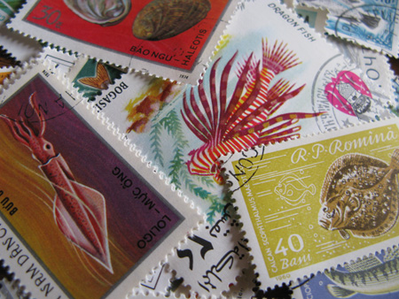 画像: ★STEP1★世界の古切手シリーズ　おさかな 10枚セット
