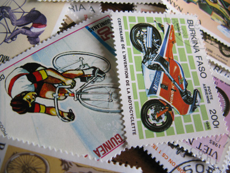 画像: ★STEP1★世界の古切手シリーズ　自転車　バイク 10枚セット